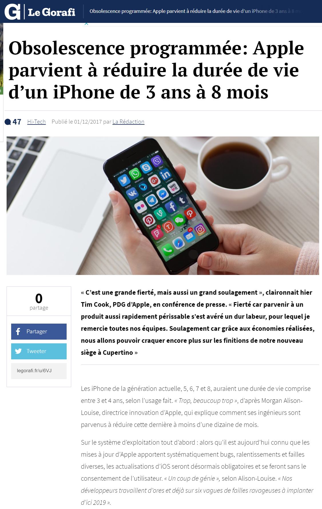 durée de vie d’un IPhone