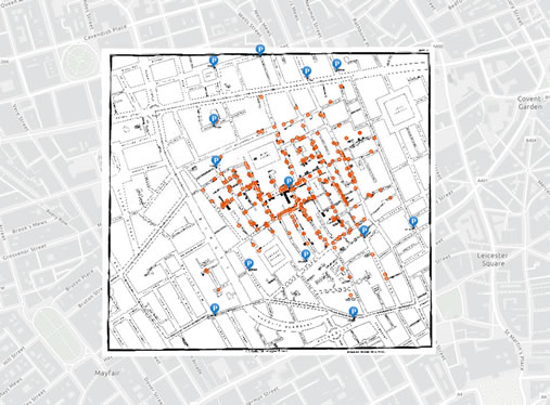 carte de l'épidémie de choléra