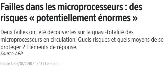 Failles de sécurité